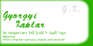 gyorgyi kaplar business card